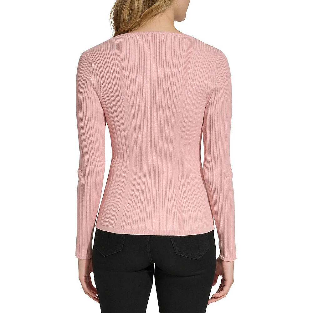 Haut en tricot multi-côtes