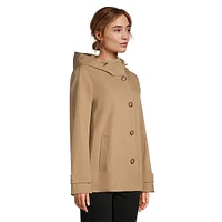 Hooded A-Line Short Rain Jacket