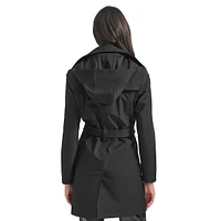 Hooded Trench Rain Jacket