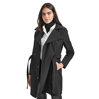 Hooded Trench Rain Jacket