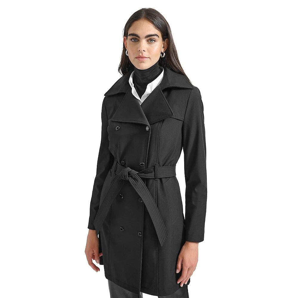 Hooded Trench Rain Jacket