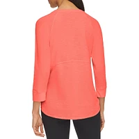 Mini Waffle Three-Quarter-Sleeve T-Shirt