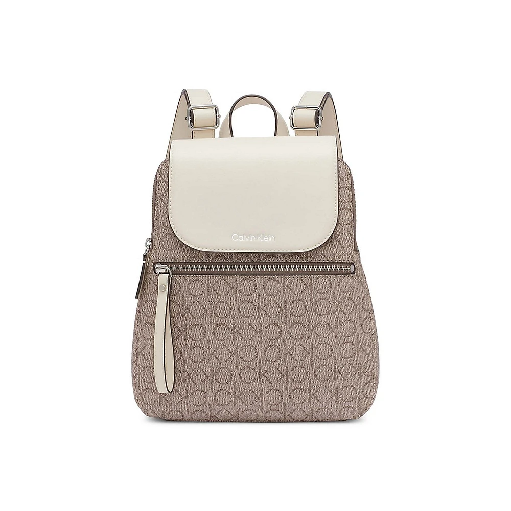 Garnet Monogram Colourblock Backpack