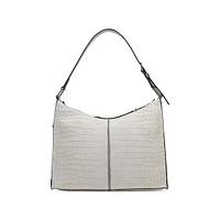 Max Croc-Embossed Shoulder Bag