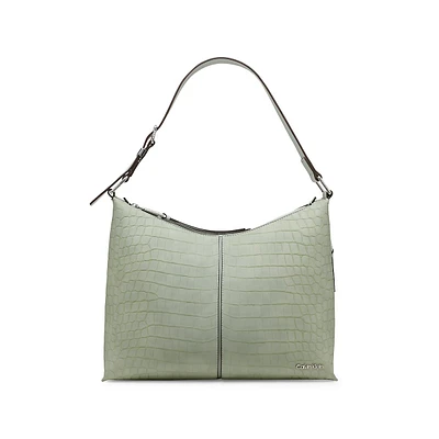 Max Croc-Embossed Shoulder Bag