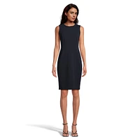 Sleeveless Scuba Crepe Sheath Dress