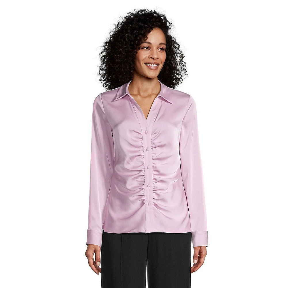 Ruched-Front Shirt