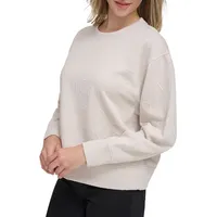 Boxy Crop Monogram Jacquard Sweatshirt