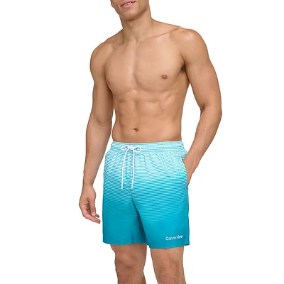 Gradient Stripe Volley Swim Shorts