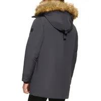 Arctic Faille Faux Fur-Trimmed Hood Parka