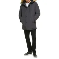 Arctic Faille Faux Fur-Trimmed Hood Parka