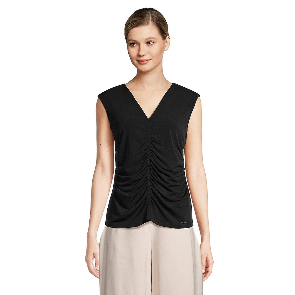 Ruched-Front Tank Top