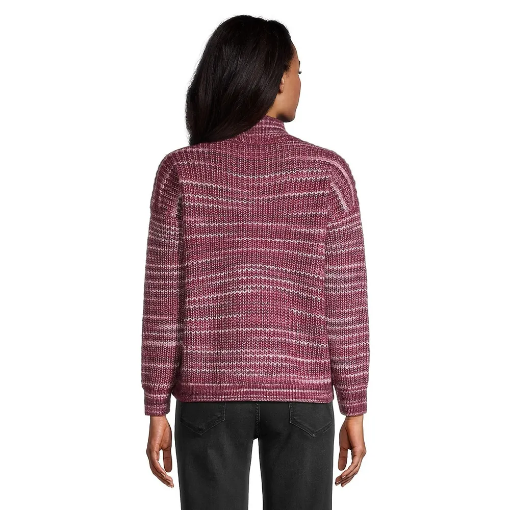 Striated Mockneck Sweater