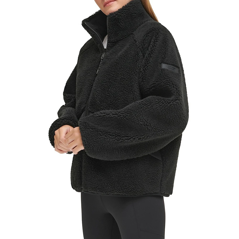 Reversible Nylon-to-Faux Shearling Jacket