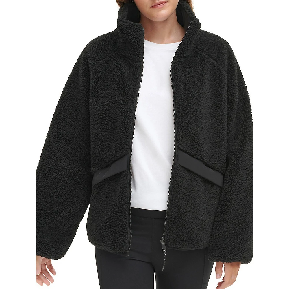 Reversible Nylon-to-Faux Shearling Jacket