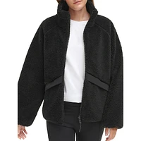 Reversible Nylon-to-Faux Shearling Jacket