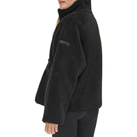 Reversible Nylon-to-Faux Shearling Jacket