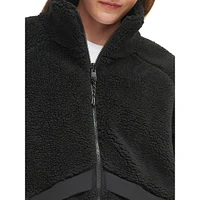 Reversible Nylon-to-Faux Shearling Jacket