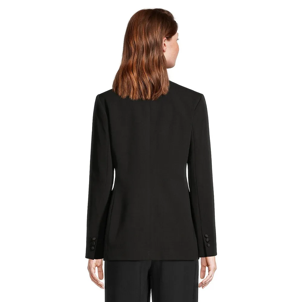 Collarless Tuxedo Jacket