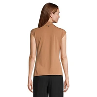 Sleeeveless Mockneck Top