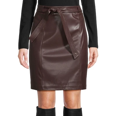 Faux Leather Skirt