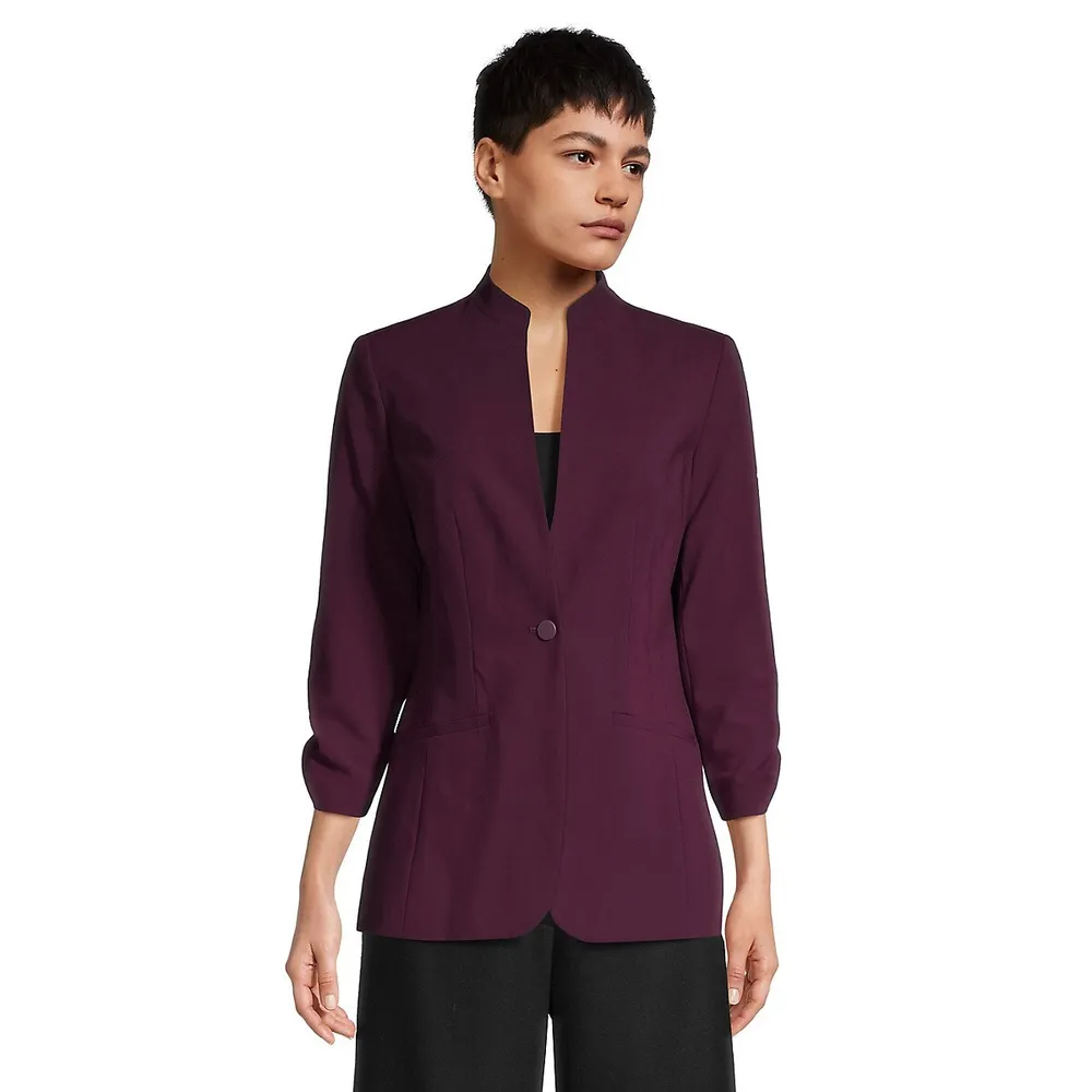 Calvin Klein Scrunch-Sleeve Blazer