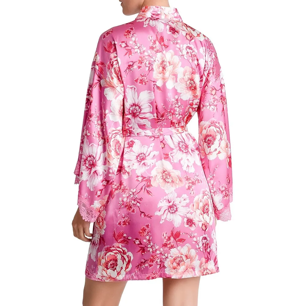 Be My Valentine Floral Wrap Robe