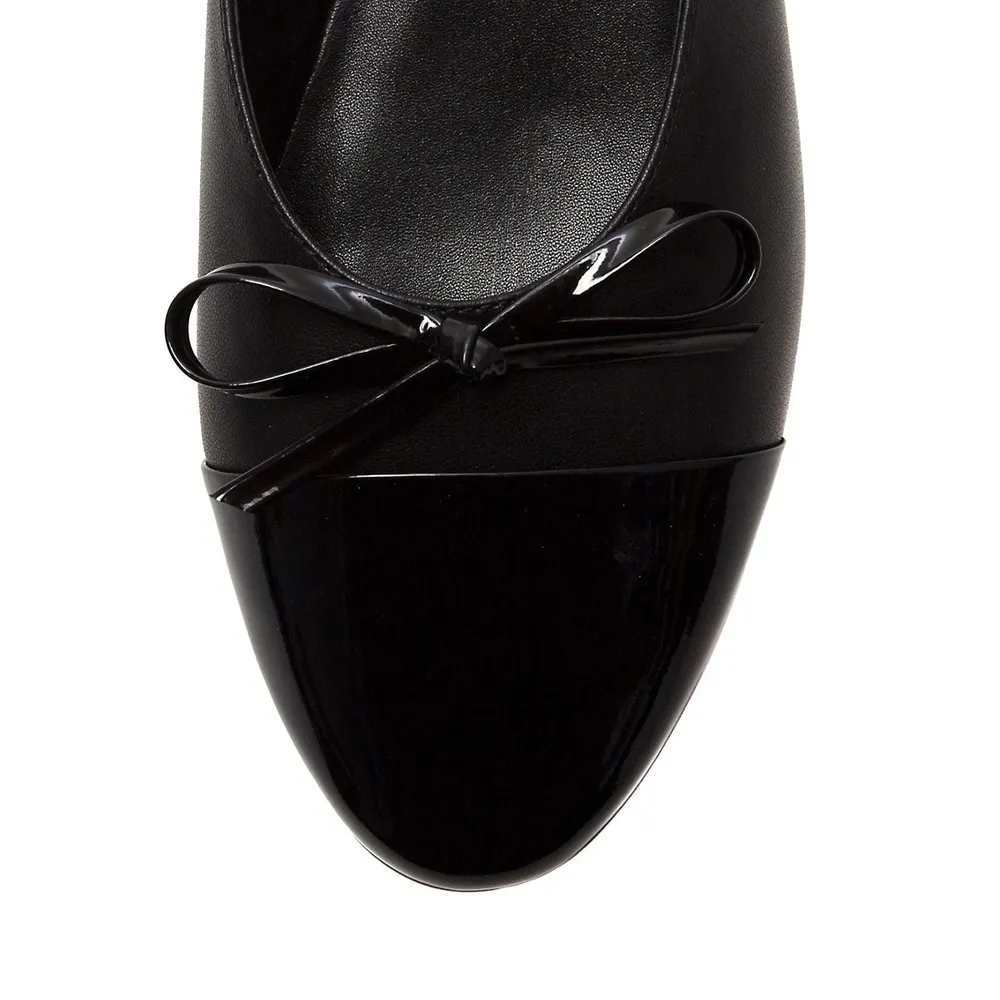 Ballet M Patented Leather Flat Mules