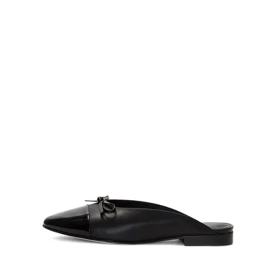 Ballet M Patented Leather Flat Mules