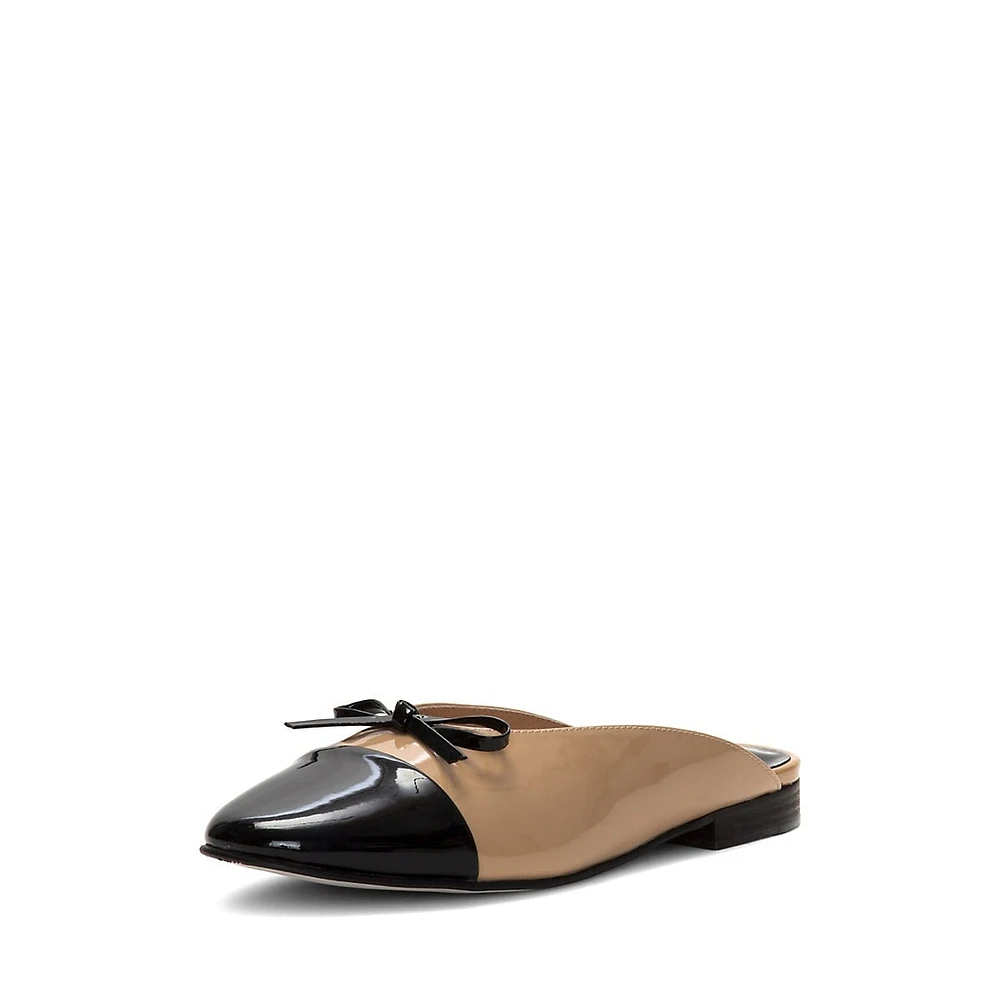 Patent Leather Ballet-Flat Mules