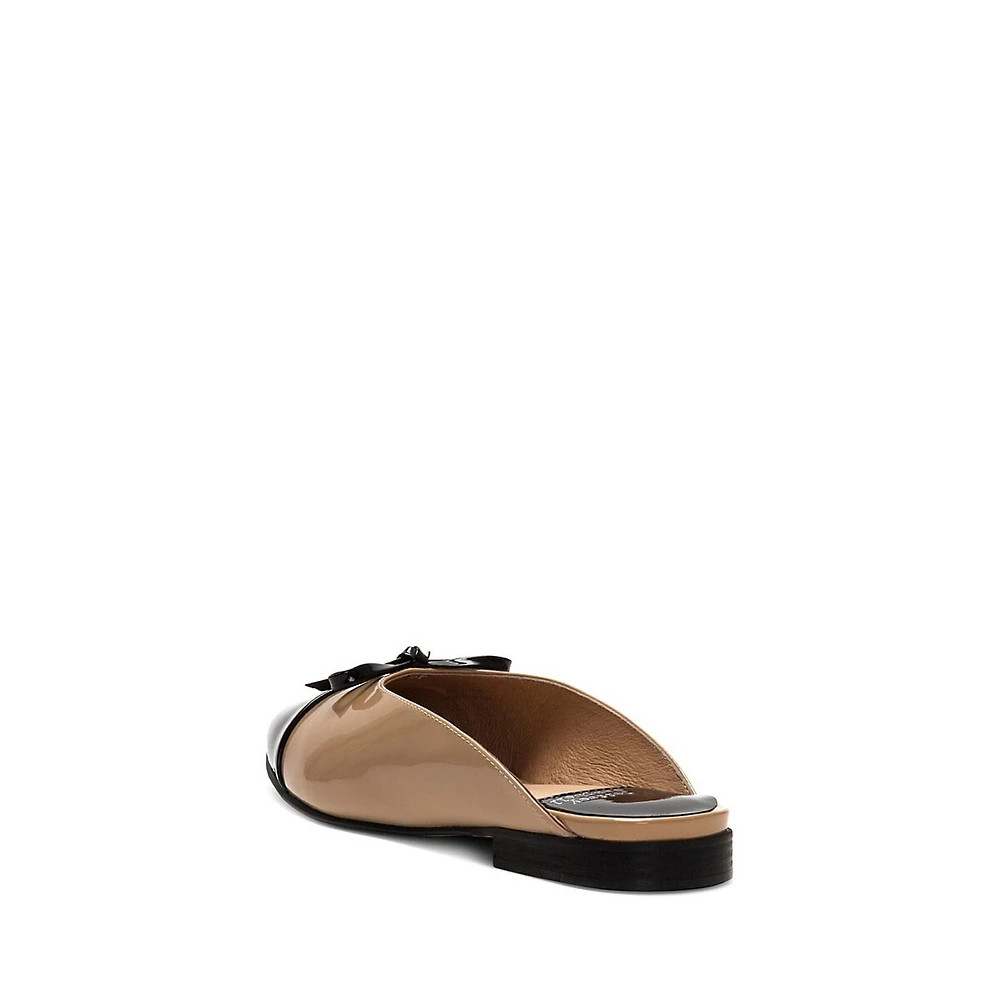 Patent Leather Ballet-Flat Mules