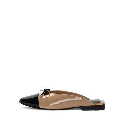 Patent Leather Ballet-Flat Mules