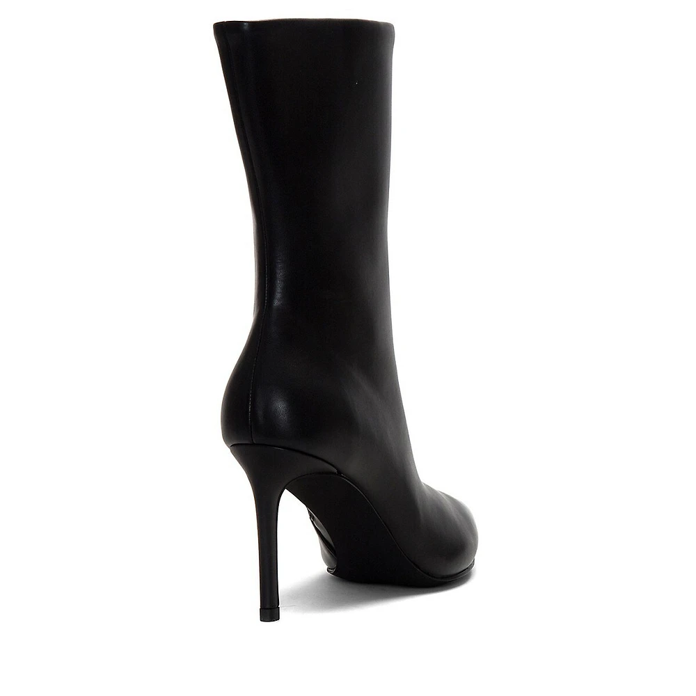 Everynight Stretch-Leather Stiletto Ankle Boots