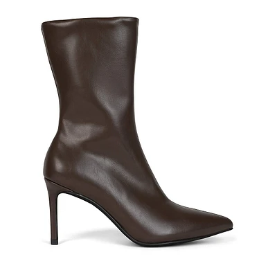 Everynight Stretch-Leather Stiletto Ankle Boots