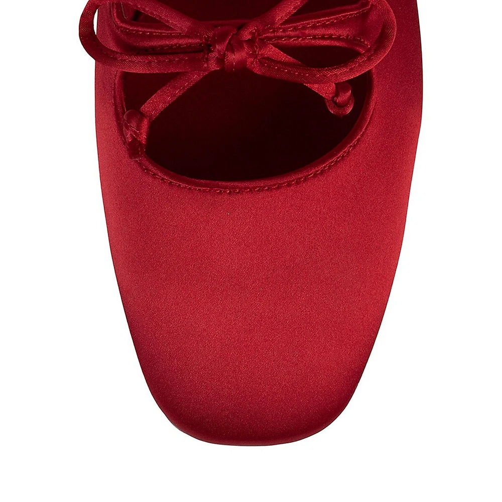 Mules plates en satin Elaine