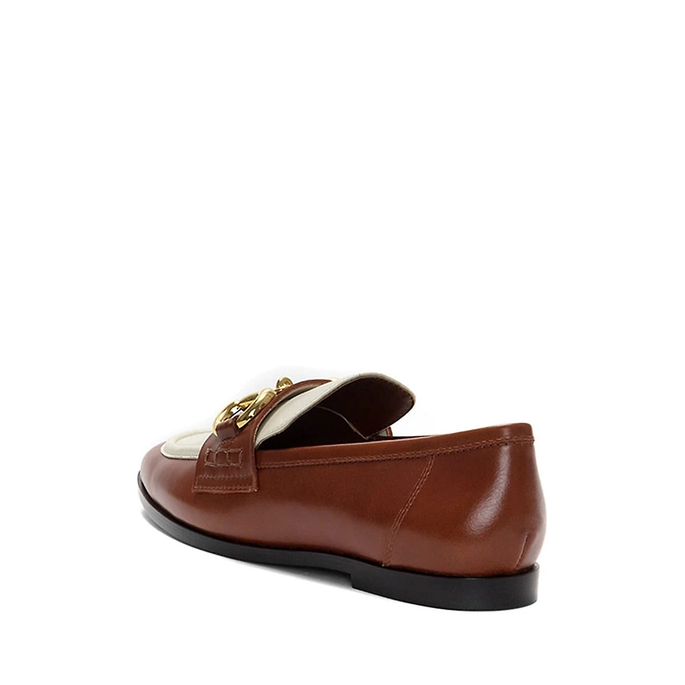 Women's Velviteen Leather Bit Flat Loafers