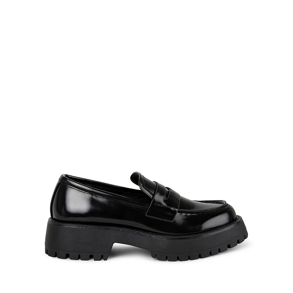 Hanna1 Croc-Embossed Chunky-Sole Loafers