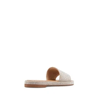 Adina1 Embellished Flat Slide Sandals