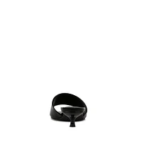 Mina1 Kitten-Heel Mule Sandals