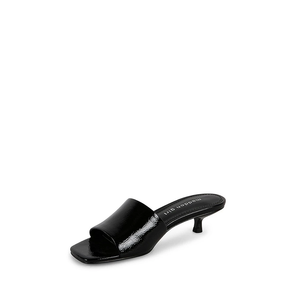 Mina1 Kitten-Heel Mule Sandals