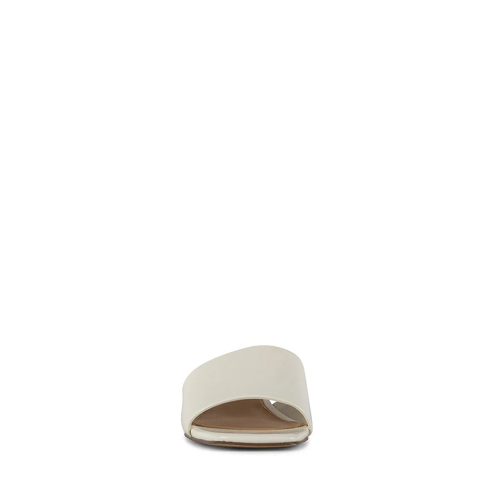 Mina1 Kitten-Heel Mule Sandals