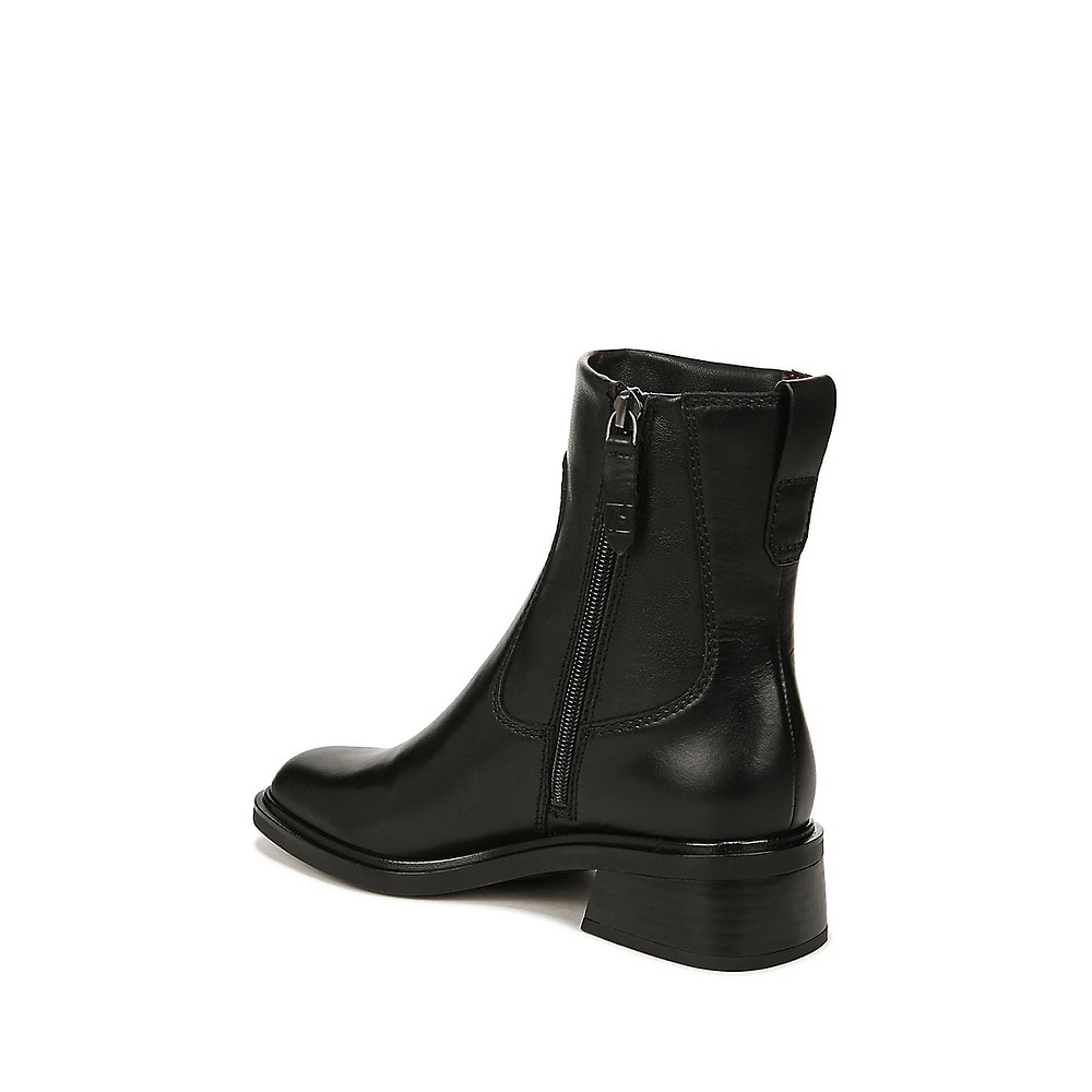 Gracelynn Square-Toe Leather Ankle Boots