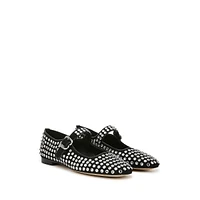 Michaela Gem Embellished Mary-Jane Flats