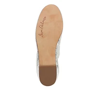 Felicia Cushioned Metallic Leather Ballet Flats