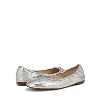 Felicia Cushioned Metallic Leather Ballet Flats