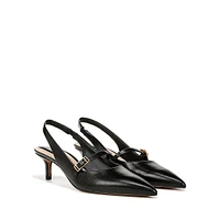 Khloe Leather Mary-Jane Slingback Pumps