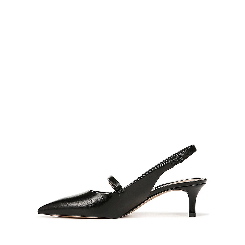 Khloe Leather Mary-Jane Slingback Pumps