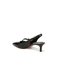 Khloe Leather Mary-Jane Slingback Pumps