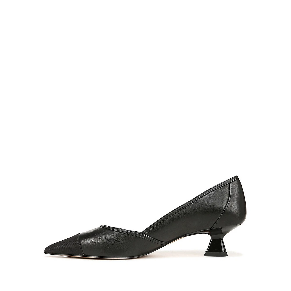 Darcy Leather Kitten Pumps