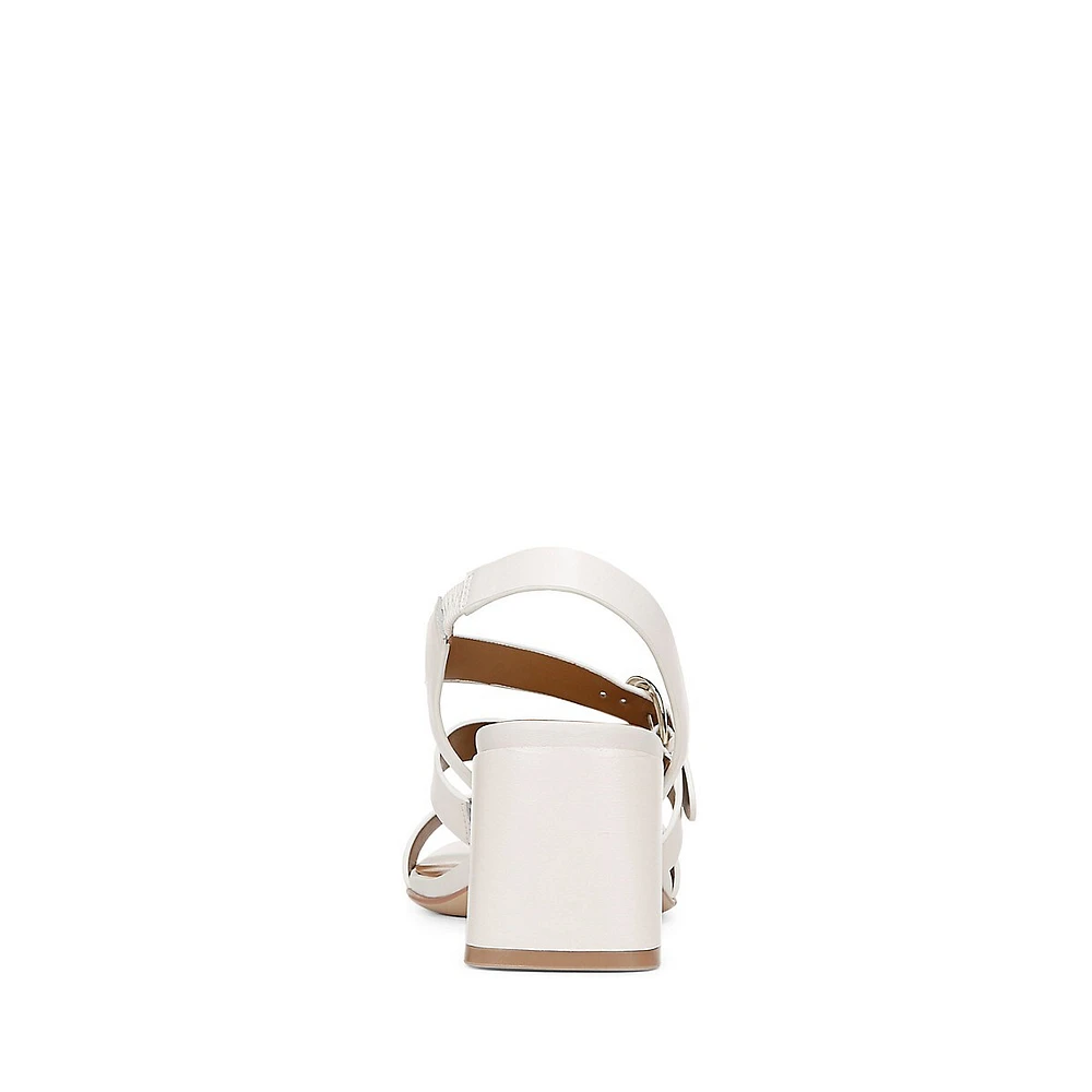 Premium Veva Block-Heel Leather Dress Sandals
